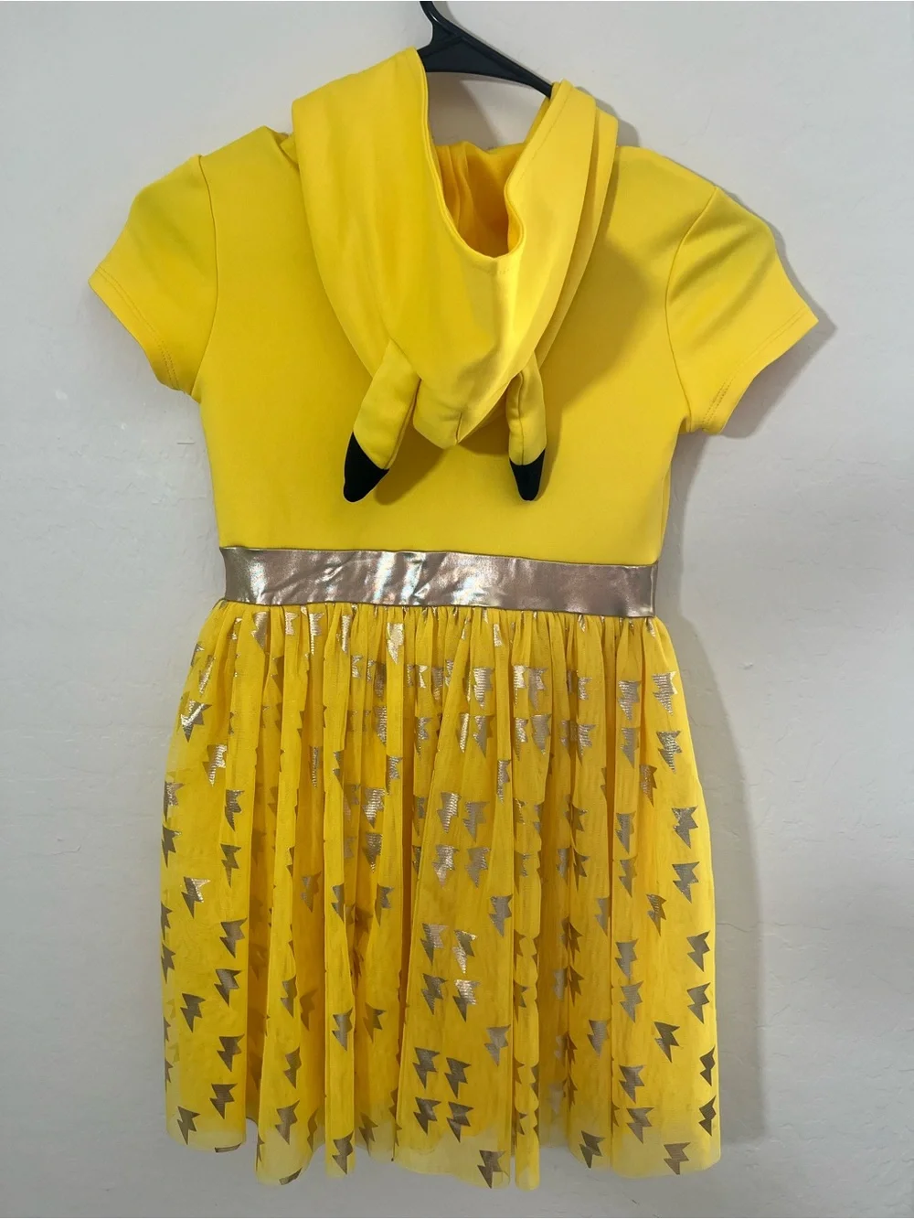 Yellow Pikachu-Inspired Hooded Tutu Dress